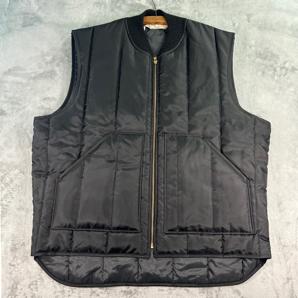 Walls Blizzard-Pruf Insulated Vest Mens 2XL Tall Black Quilted Workwear USA Made